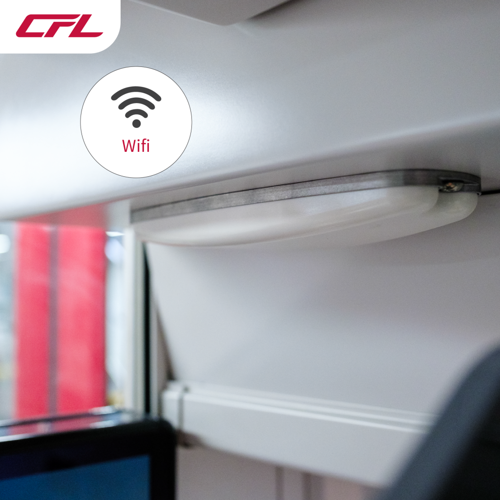 Présentation des nouveaux trains Coradia des CFL. Vue sur le système de WiFi disponible à bord.