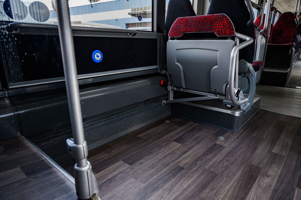 Photographie de l’espace dédié aux personnes à mobilité réduite.